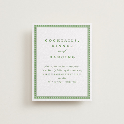 This is a pear letterpress wedding invitations with letterpress by Creo Study called iconic printing on somerset500 in standard