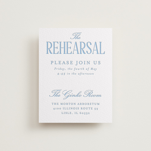 This is a sky blue enclosure cards with letterpress by Baumbirdy called big day printing on somerset500 in standard