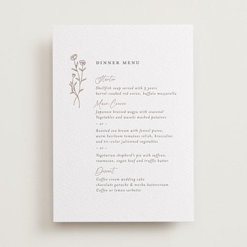 This is a coffee menu cards with letterpress by chocomocacino called kouignette printing on somerset500 in standard