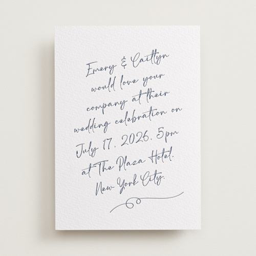 This is a aegean letterpress wedding invitations with letterpress by Adelyn T. called ink scribble printing on somerset500 in standard