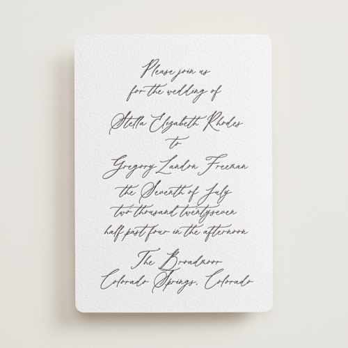 This is a ever classic letterpress wedding invitations with letterpress by Design Lotus called ever classic printing on somerset500 in standard