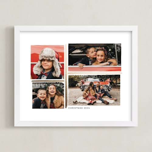 This is a gold foil stamped photo art by Hooray Creative called 4 photo collage