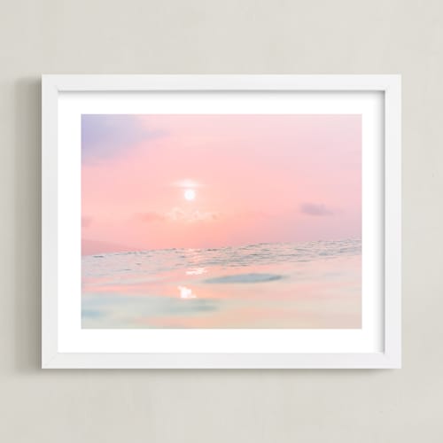This is a pink art by Kamala Nahas called sorbet sea 3