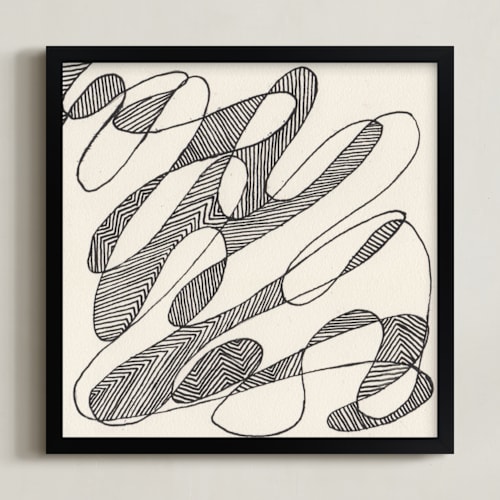 This is a ink art with standard by Cecelia Hospers called read between the lines