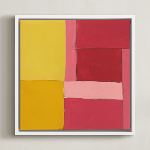 This is a yellow art by Anna Veit Nowak called structured rainbow 2