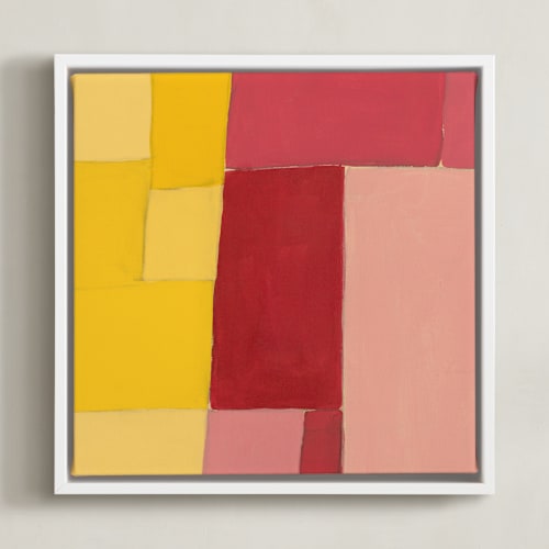 This is a yellow art by Anna Veit Nowak called structured rainbow 4