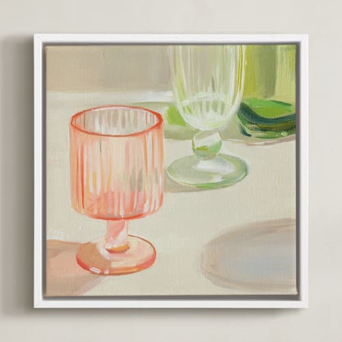 This is a peach art by Jenny Westenhofer called rainbow glassware i