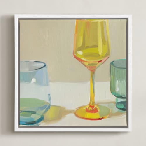This is a goldenrod art by Jenny Westenhofer called rainbow glassware ii