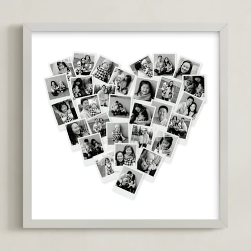 This is a noir photo art by Minted called filter heart snapshot mix® photo art
