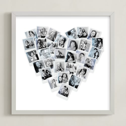 This is a vintage blue photo art by Minted called filter heart snapshot mix® photo art