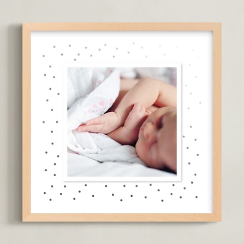 This is a silver foil stamped photo art by Alston Foster called modern dot
