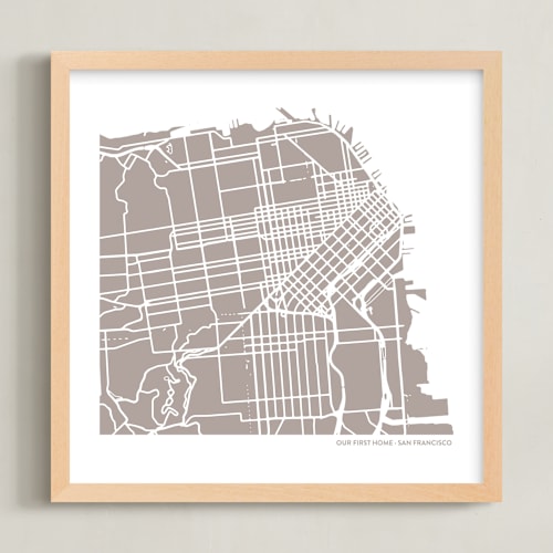 This is a mink custom map printing by Minted called filled map: custom print