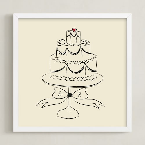 This is a champagne photos to art by Helena Vitto called lambeth cake: custom print