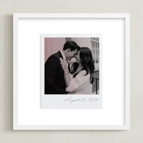This is a blush photo art by Minted called classic snap: square framed photo