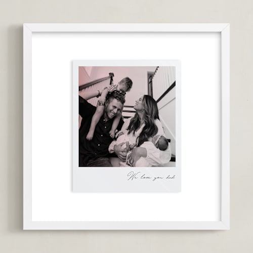 This is a blush photo art by Minted called classic snap: square framed photo
