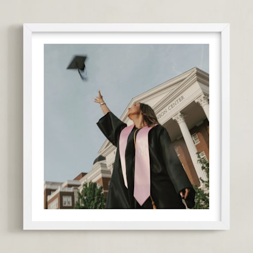 This is a white photo art by Minted Custom called the big picture: graduation framed photo