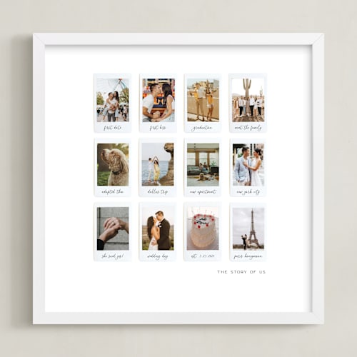 This is a white photo art by Olivia Kanaley Inman called twelve photo: square framed photo