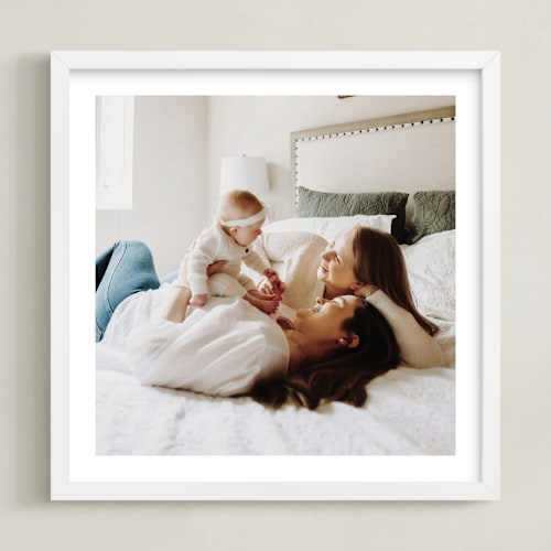 This is a white photo art by Minted Custom called the big picture: mother's day framed photo