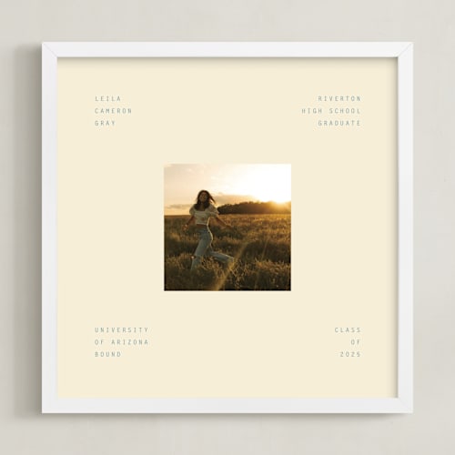 This is a faded blue photo art by Ellen Schlegelmilch called modern square: square framed photo