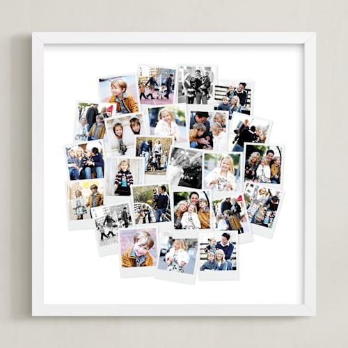 This is a white photo art by Minted called circle snapshot mix® photo art