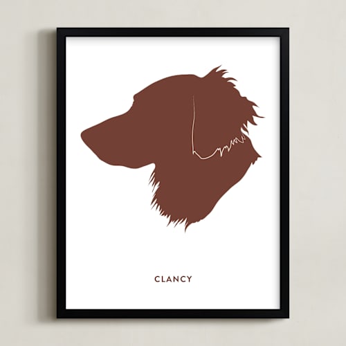 This is a rustique silhouette art by Minted called pet silhouette: custom print with text 