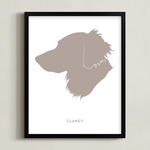 This is a mink silhouette art by Minted called pet silhouette: custom print with text 