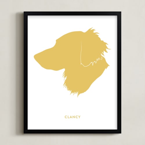 This is a lemon grove silhouette art by Minted called pet silhouette: custom print with text 