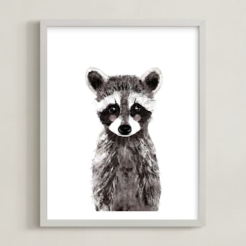 This is a umber art by Cass Loh called baby raccoon