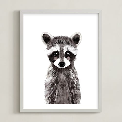 This is a umber art by Cass Loh called baby raccoon