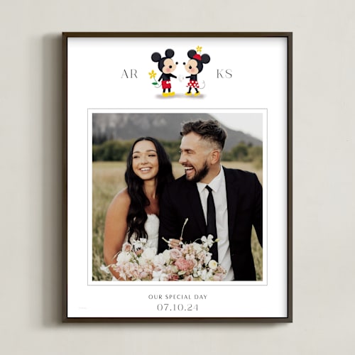 This is a cloud photo art by Itsy Belle Studio called disney's mickey loves minnie
