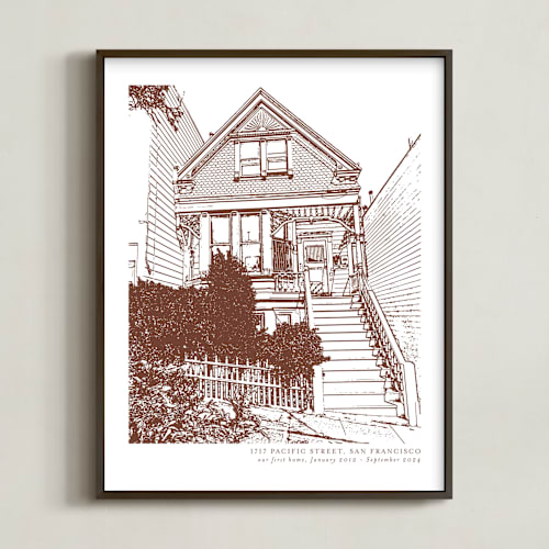 This is a rustique home wall art by Minted called house: portrait custom print with text