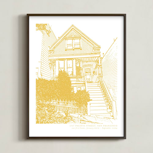 This is a lemon grove home wall art by Minted called house: portrait custom print with text
