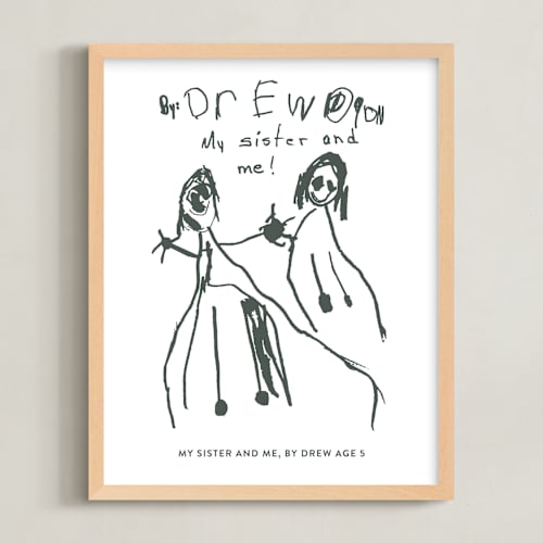 This is a deep gray photos to art by Minted called your drawing: portrait custom print