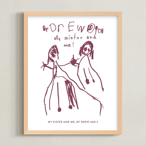 This is a wine photos to art by Minted called your drawing: portrait custom print