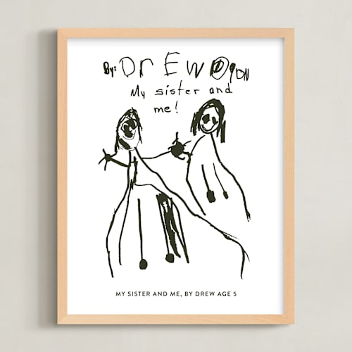 This is a black photos to art by Minted called your drawing: portrait custom print