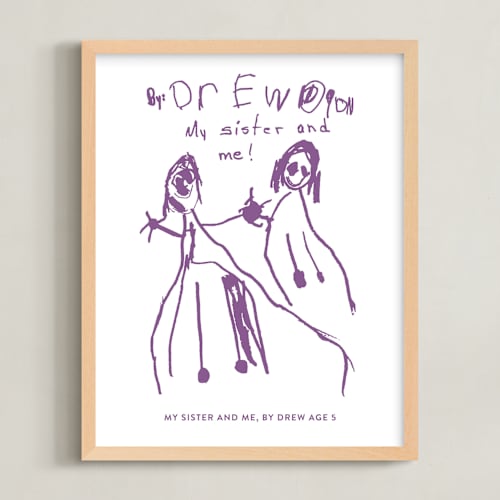This is a dusty violet photos to art by Minted called your drawing: portrait custom print