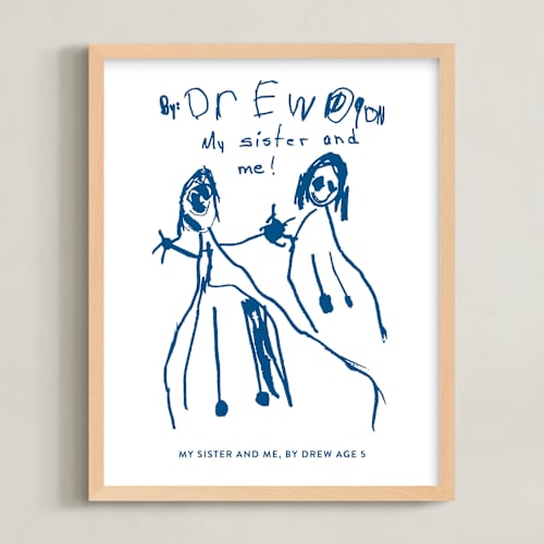 This is a blueberry photos to art by Minted called your drawing: portrait custom print