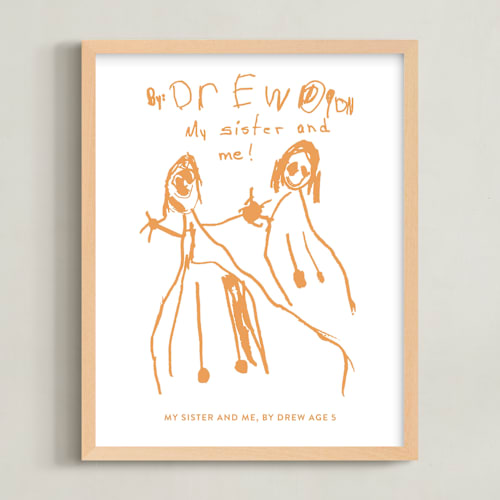This is a carrot photos to art by Minted called your drawing: portrait custom print