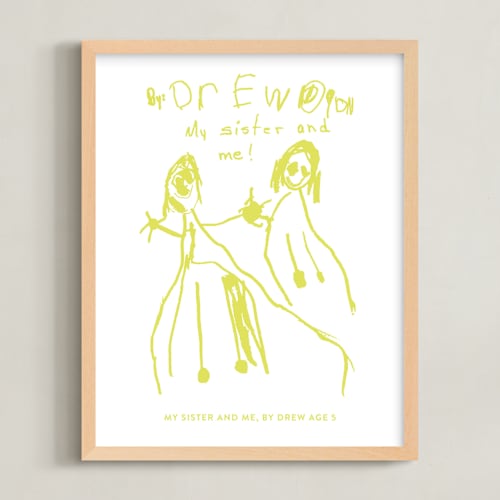 This is a lime photos to art by Minted called your drawing: portrait custom print