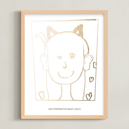 This is a gold photos to art by Minted called your drawing as foil art print