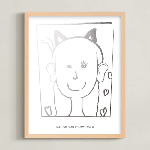 This is a silver photos to art by Minted called your drawing as foil art print
