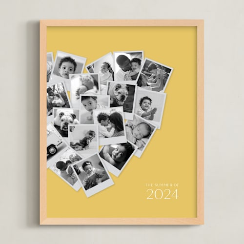 This is a lemon grove photo art by Minted called modern heart snapshot mix® warm tones