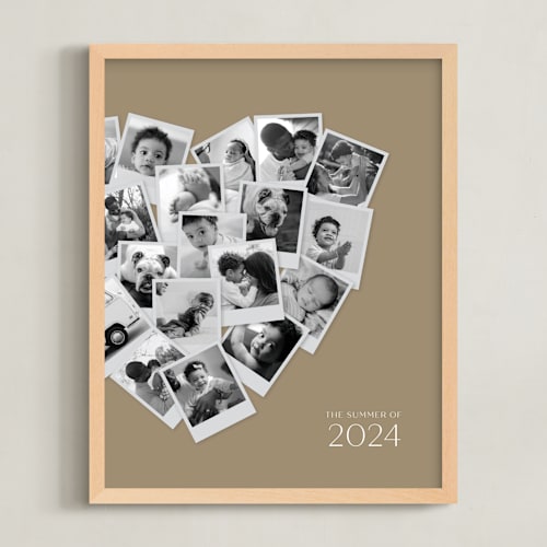 This is a tawny photo art by Minted called modern heart snapshot mix® warm tones