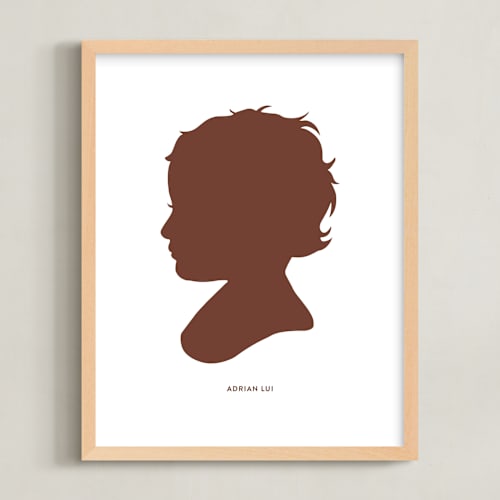 This is a rustique silhouette art by Minted called silhouette: custom print with text
