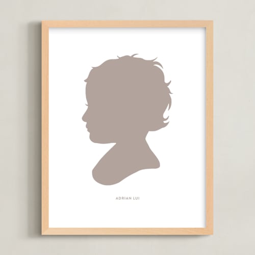 This is a mink silhouette art by Minted called silhouette: custom print with text