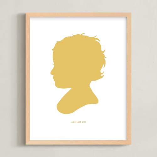 This is a lemon grove silhouette art by Minted called silhouette: custom print with text