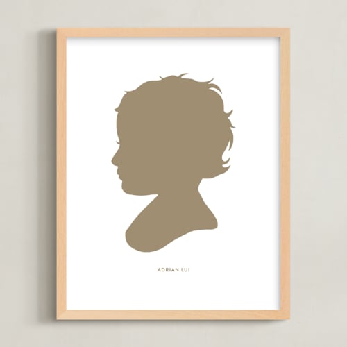 This is a tawny silhouette art by Minted called silhouette: custom print with text