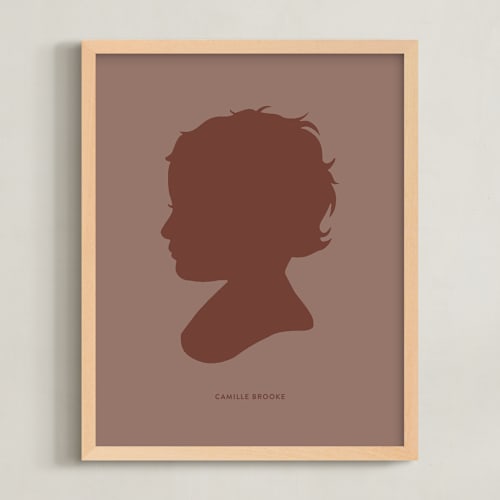 This is a rustique silhouette art by Minted called tone on tone silhouette