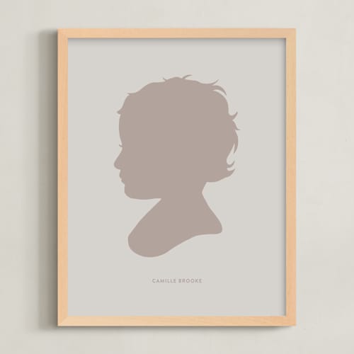 This is a mink silhouette art by Minted called tone on tone silhouette