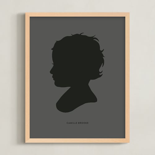 This is a black silhouette art by Minted called tone on tone silhouette